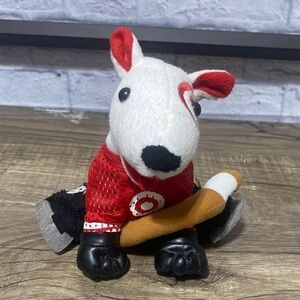 Target polo Pitbull Red and White Stuffed dog